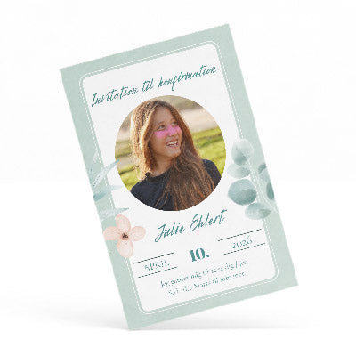 Indbydelse til konfirmation - Design 11