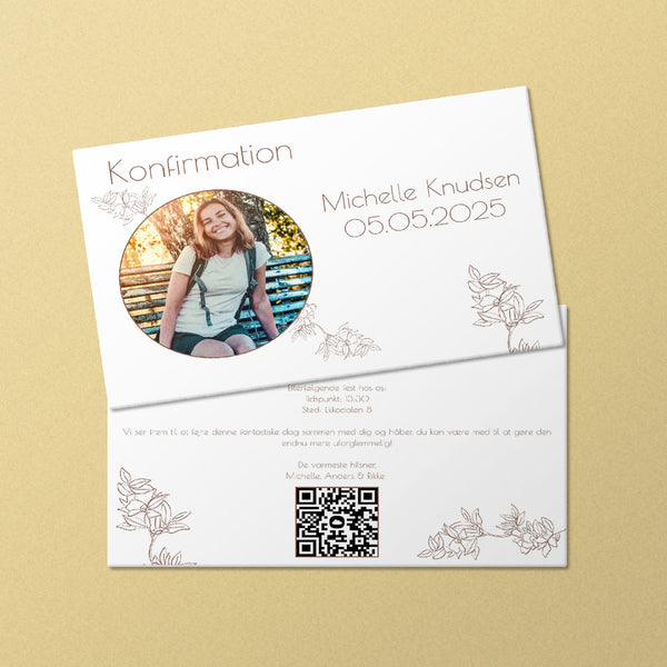 Indbydelse til konfirmation - Design 6