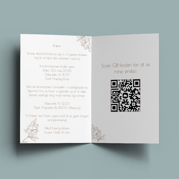 Indbydelse til konfirmation - Design 6