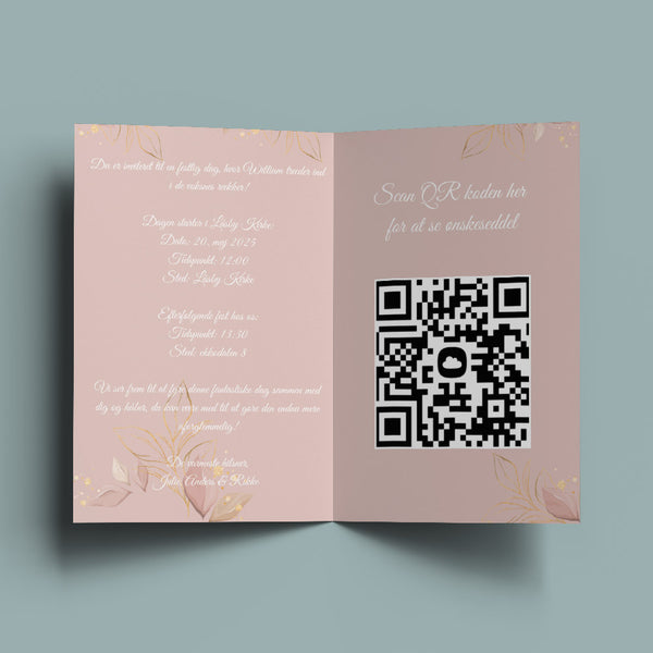 Indbydelse til konfirmation - Design 3