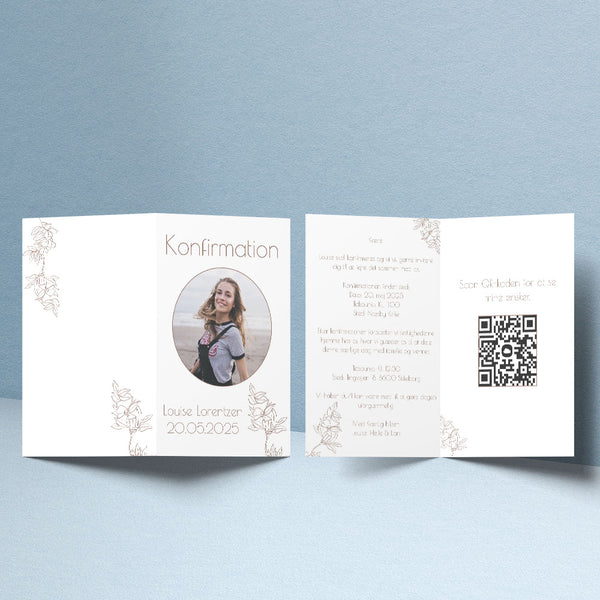 Indbydelse til konfirmation - Design 6