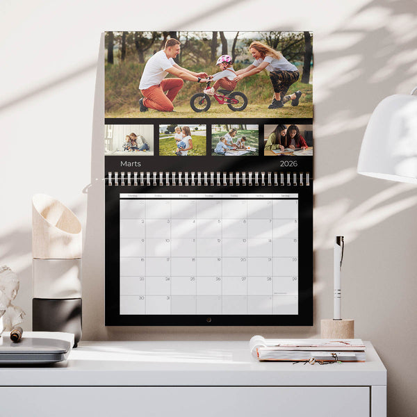 Grundlæggende Kalender - Sort - Dobbeltsidet