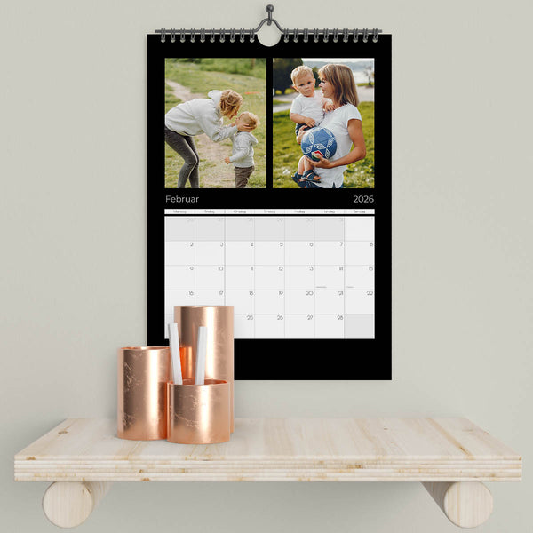 Grundlæggende Kalender - Sort - Standard Design