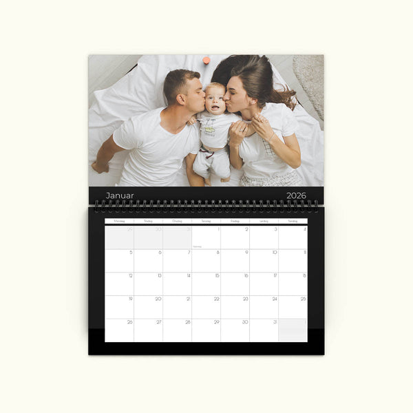 Grundlæggende Kalender - Sort - Dobbeltsidet