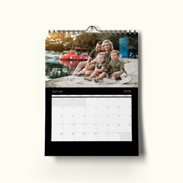 Grundlæggende Kalender - Sort - Standard Design
