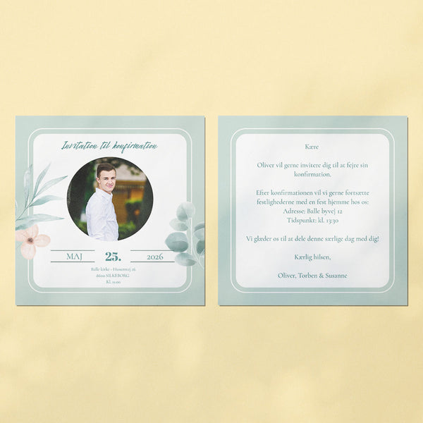 Indbydelse til konfirmation - Design 11