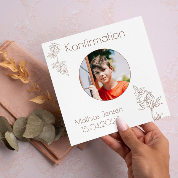 Indbydelse til konfirmation - Design 6