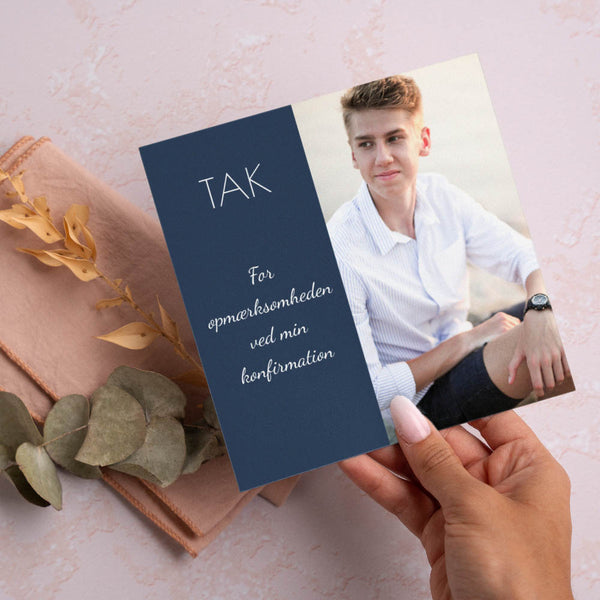 Takkekort til konfirmation - Design 3