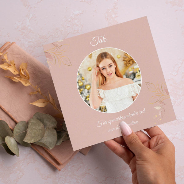 Takkekort til konfirmation - Design 4