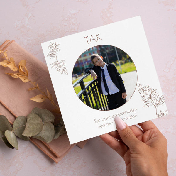 Takkekort til konfirmation - Design 5