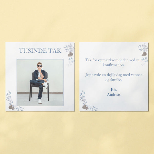 Indbydelse til konfirmation - Design 9