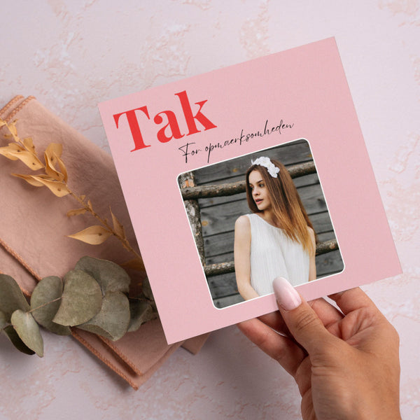 Takkekort til konfirmation - Design 7
