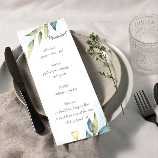 Menukort til konfirmation - Design 13