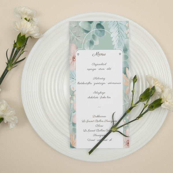 Menukort til konfirmation - Design 10