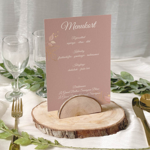 Menukort til konfirmation - Design 3