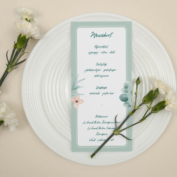 Menukort til konfirmation - Design 11