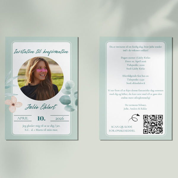 Indbydelse til konfirmation - Design 11