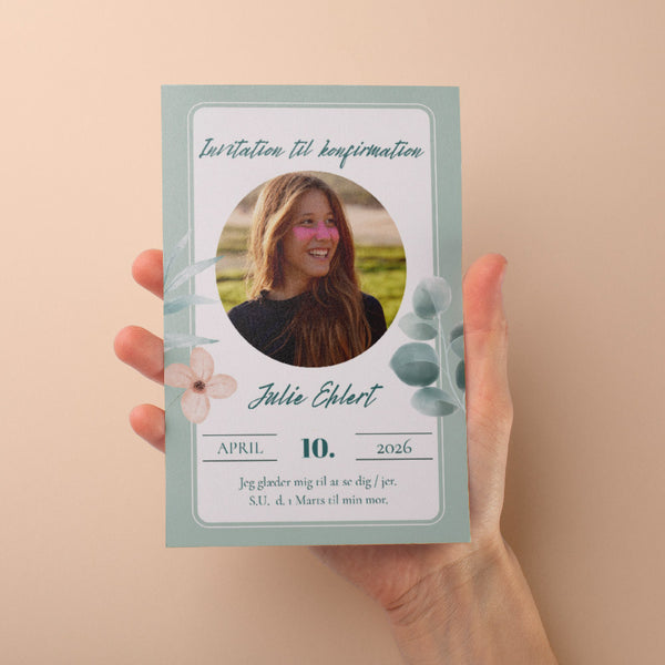Indbydelse til konfirmation - Design 11