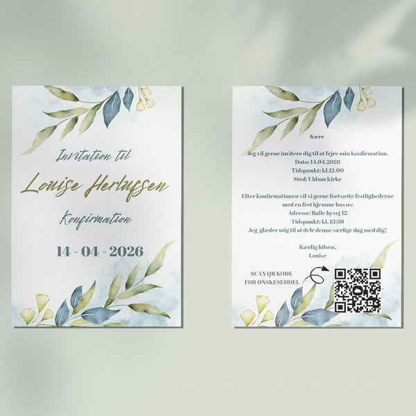 Indbydelse til konfirmation - Design 13