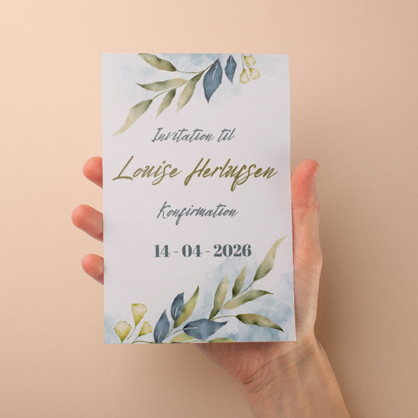Indbydelse til konfirmation - Design 13