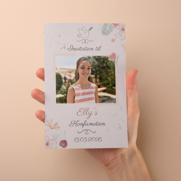 Indbydelse til konfirmation - Design 12