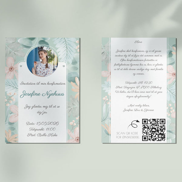 Indbydelse til konfirmation - Design 10