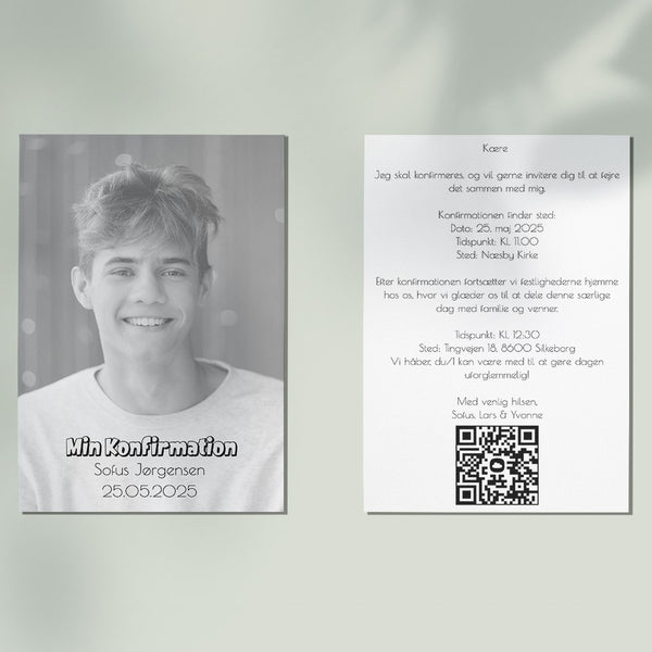 Indbydelse til konfirmation - Design 5