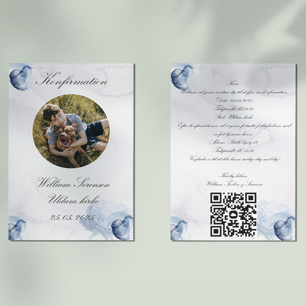 Indbydelse til konfirmation - Design 7