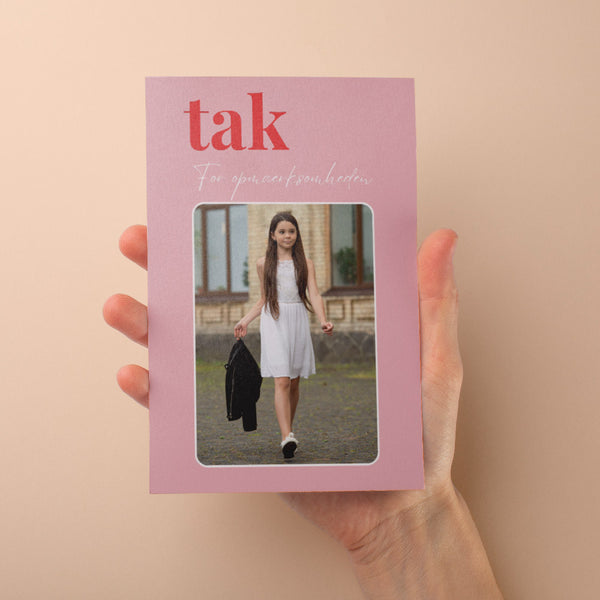 Takkekort til konfirmation - Design 7