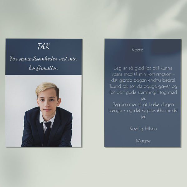 Takkekort til konfirmation - Design 3