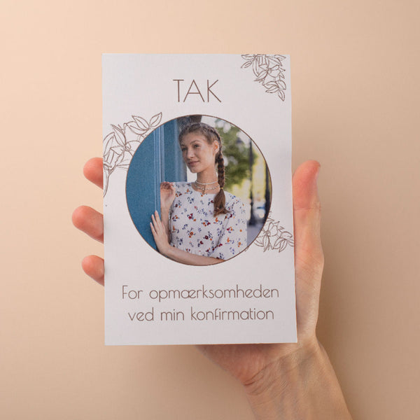 Takkekort til konfirmation - Design 5