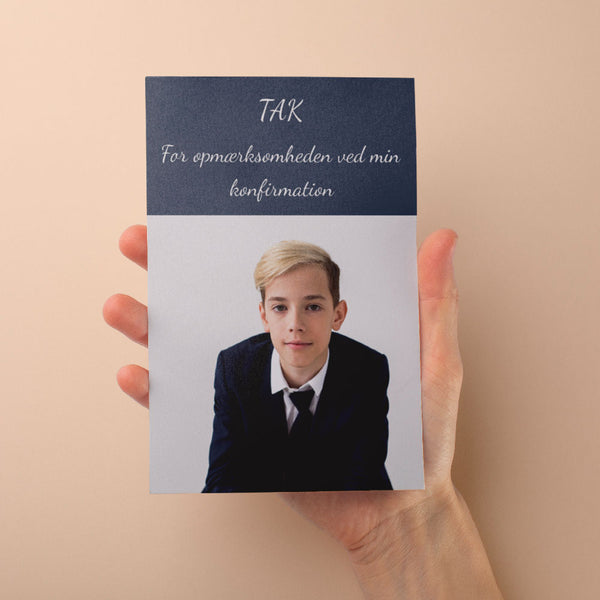 Takkekort til konfirmation - Design 3