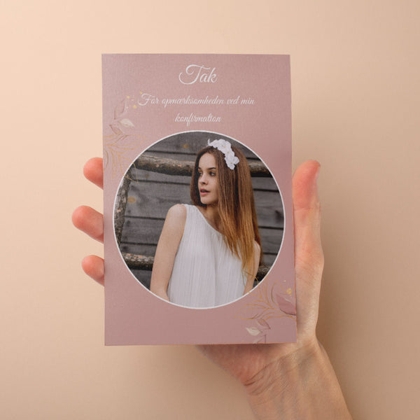 Takkekort til konfirmation - Design 4