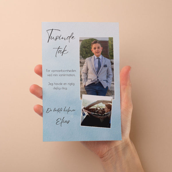 Takkekort til konfirmation - Design 8