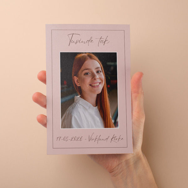 Takkekort til konfirmation - Design 9