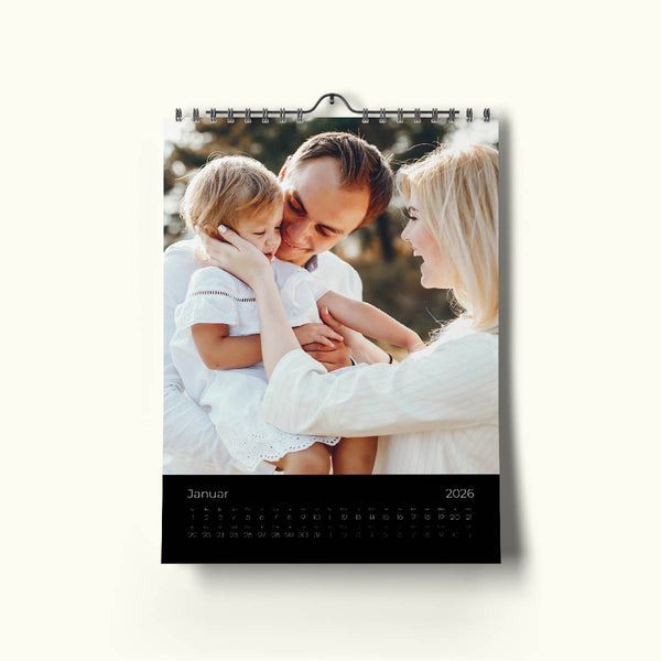 Grundlæggende Kalender - Sort - Smal Design