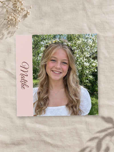 Instaprint 12x12 cm – design Lodret rosa bånd